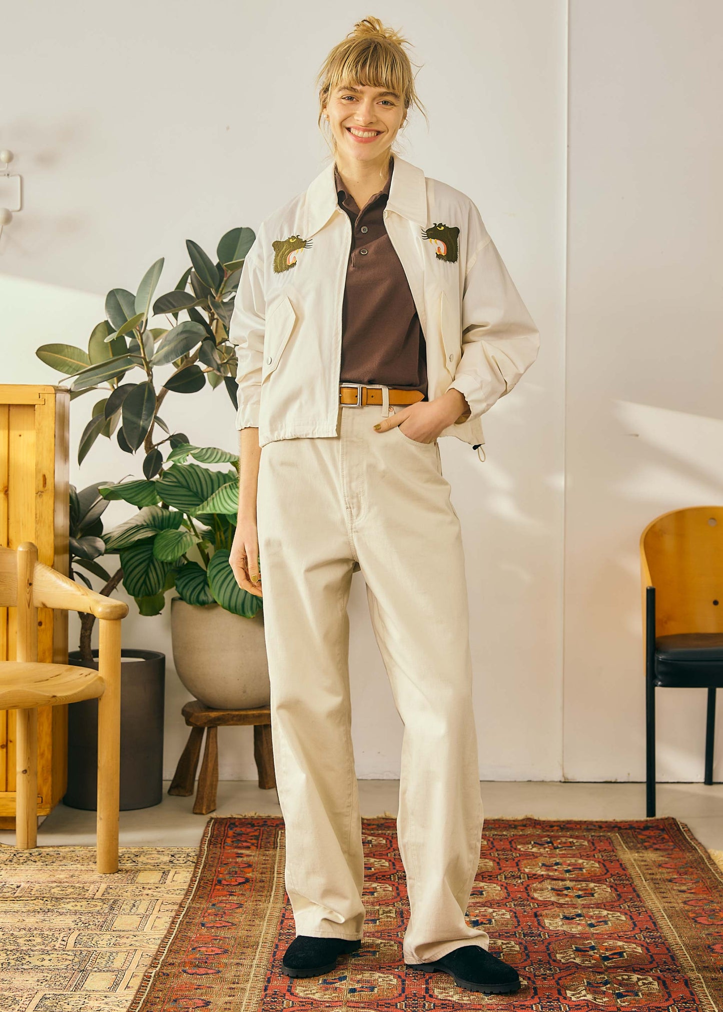 【Oblada】BUDDY JEANS IVORY