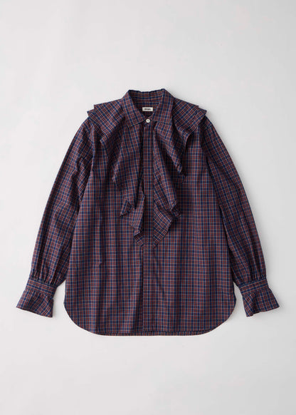 【ONLINE PREORDER】CHECK RUFFLE BLOUSE