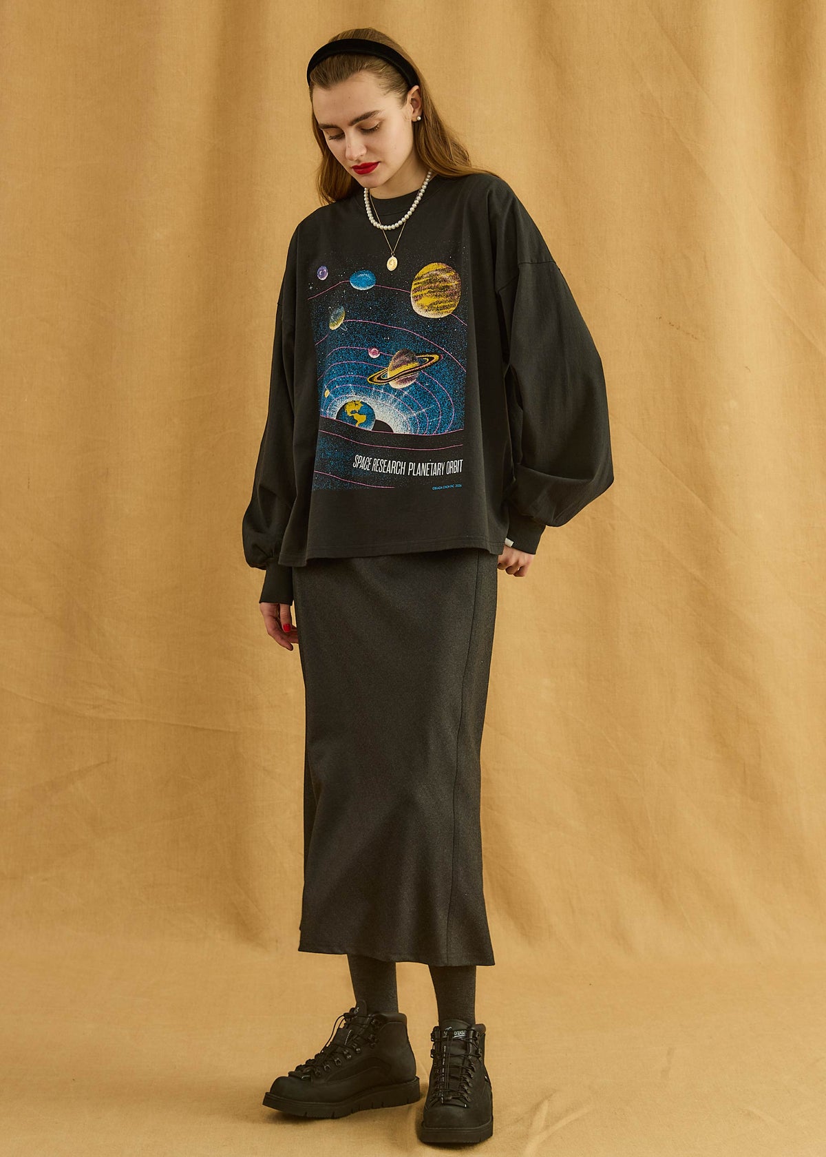 【Oblada】WOOL USUAL SKIRT