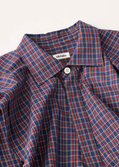 【ONLINE PREORDER】CHECK RUFFLE BLOUSE