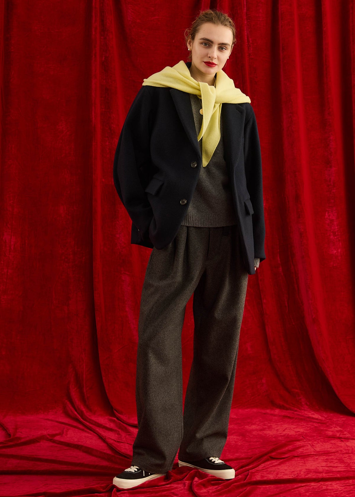 【Oblada】MELTON FINE PANTS