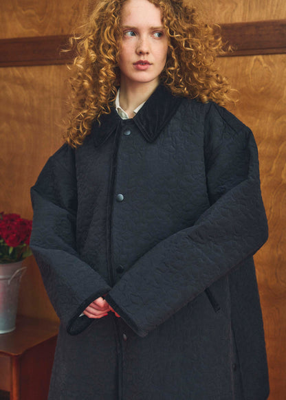 【Oblada】FLOWER EMBROIDERY COAT