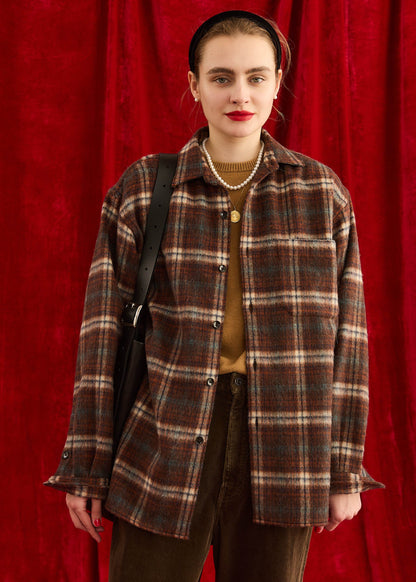【Oblada】SHAGGY CHECK AUTHENTIC SHIRT