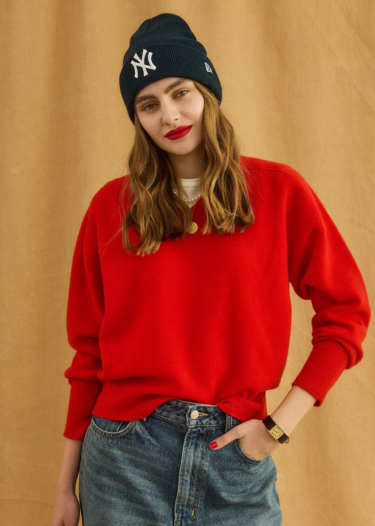 【Oblada】FILL V NECK KNIT