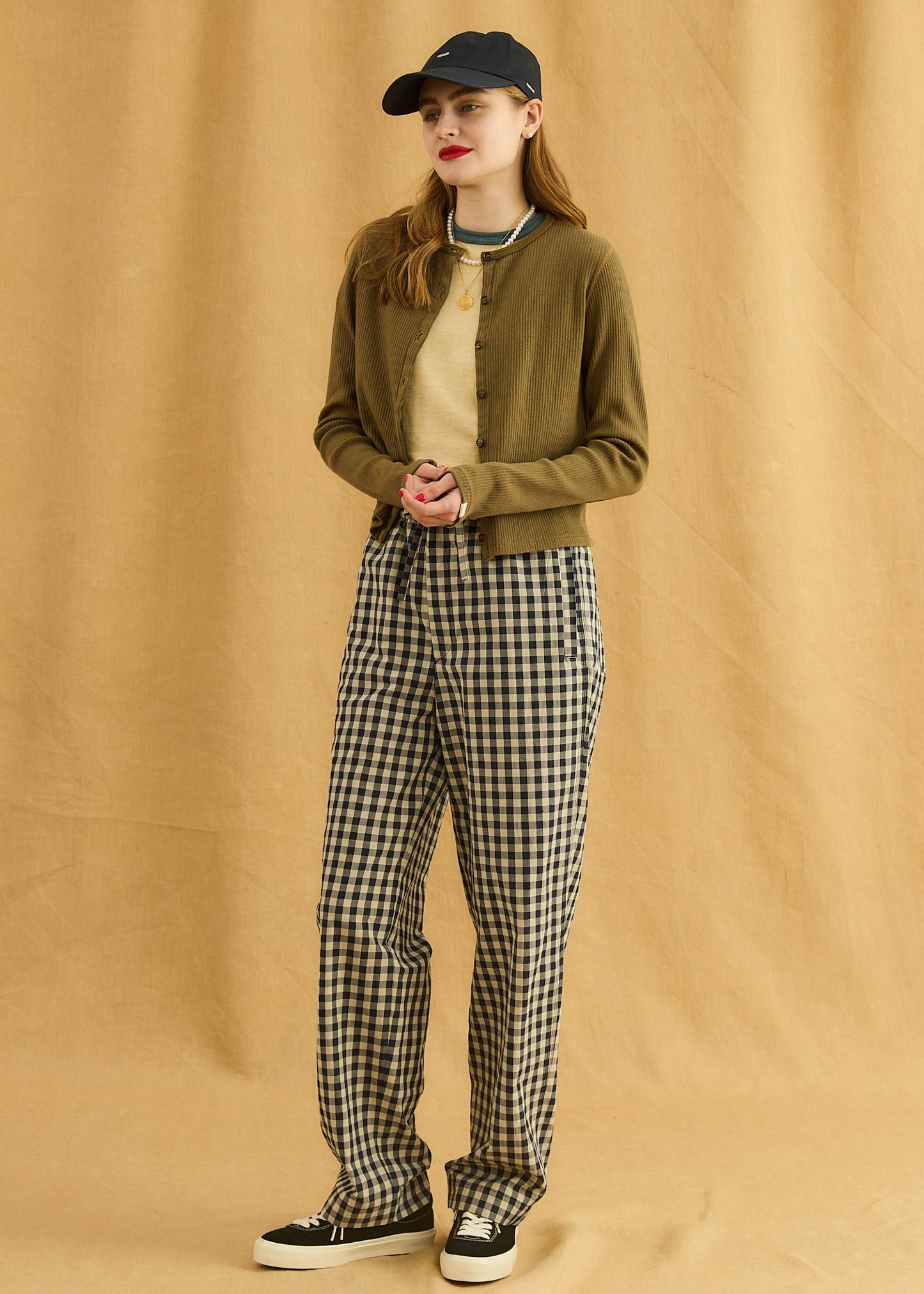 【Oblada】GINGHAM CHECK PANTS