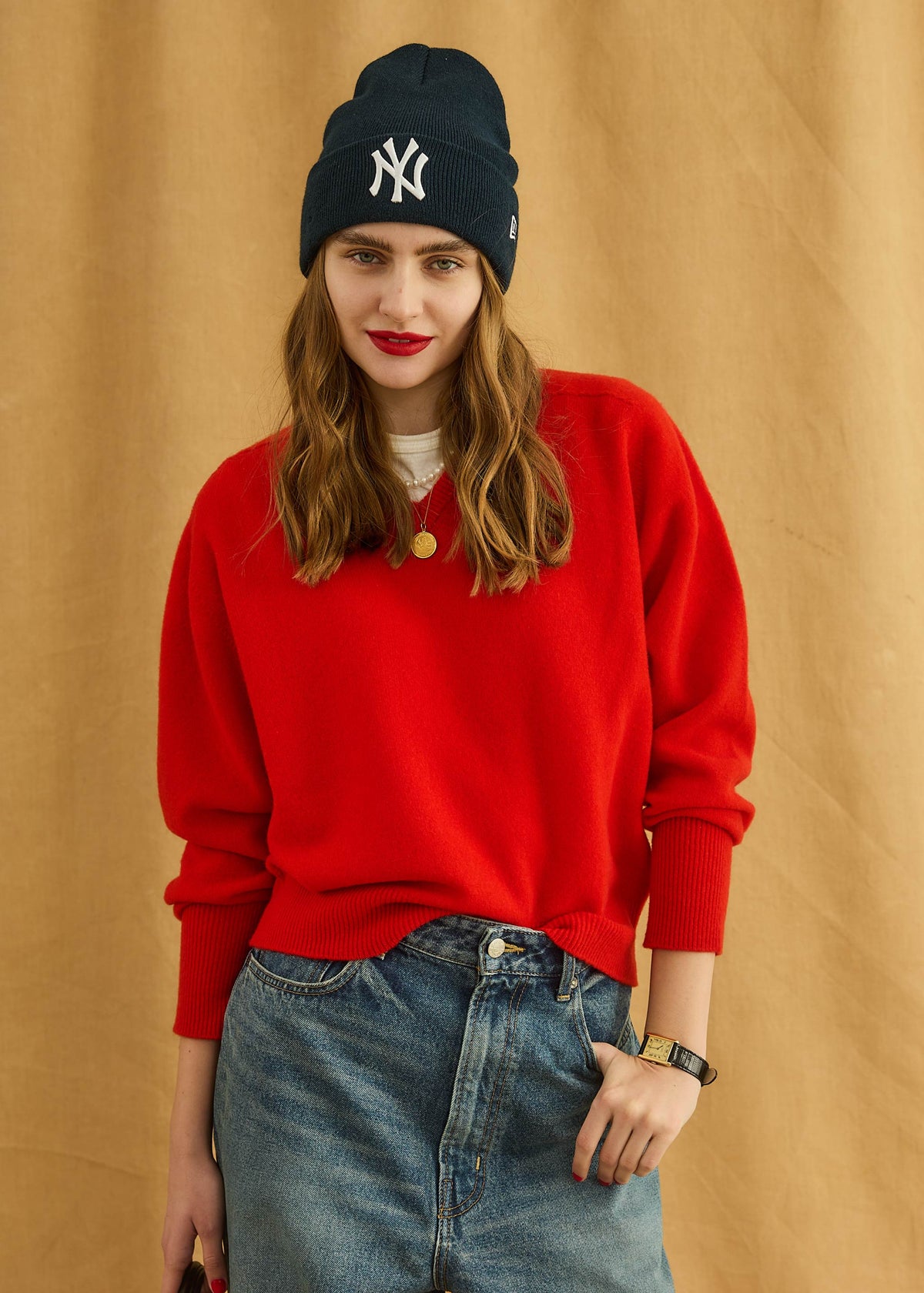 【Oblada】FILL V NECK KNIT