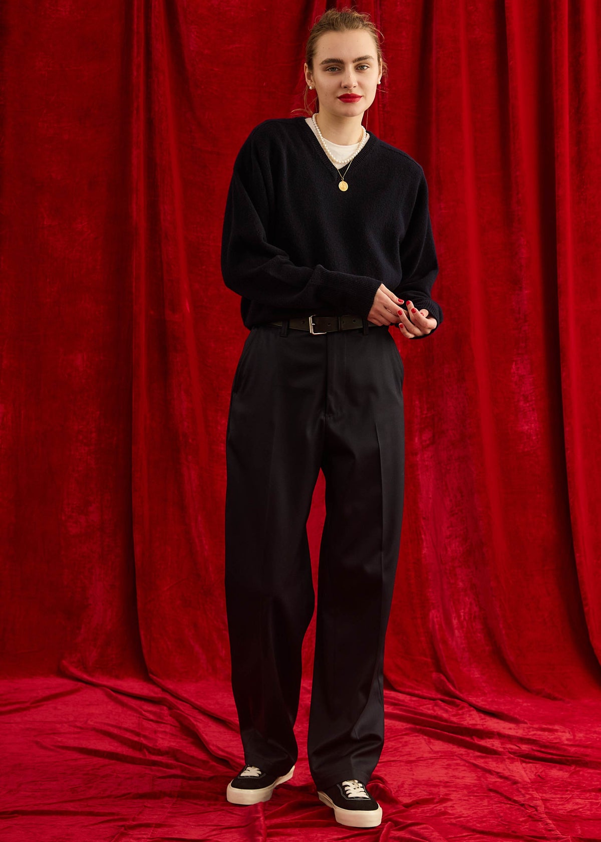【Oblada】FILL V NECK KNIT