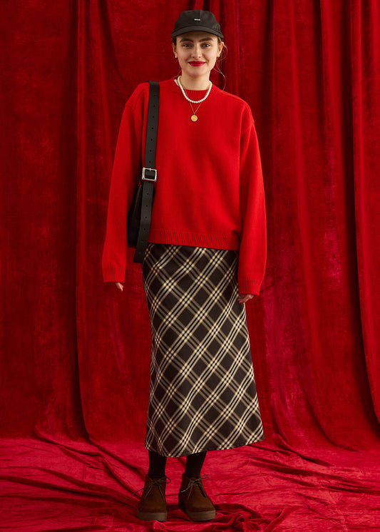 【ONLINE PREORDER】CHECK USUAL SKIRT