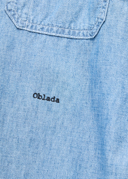 【Oblada】CHAMBRAY SHIRT ONEPIECE