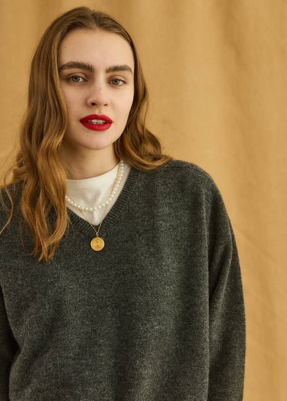 【Oblada】FILL V NECK KNIT