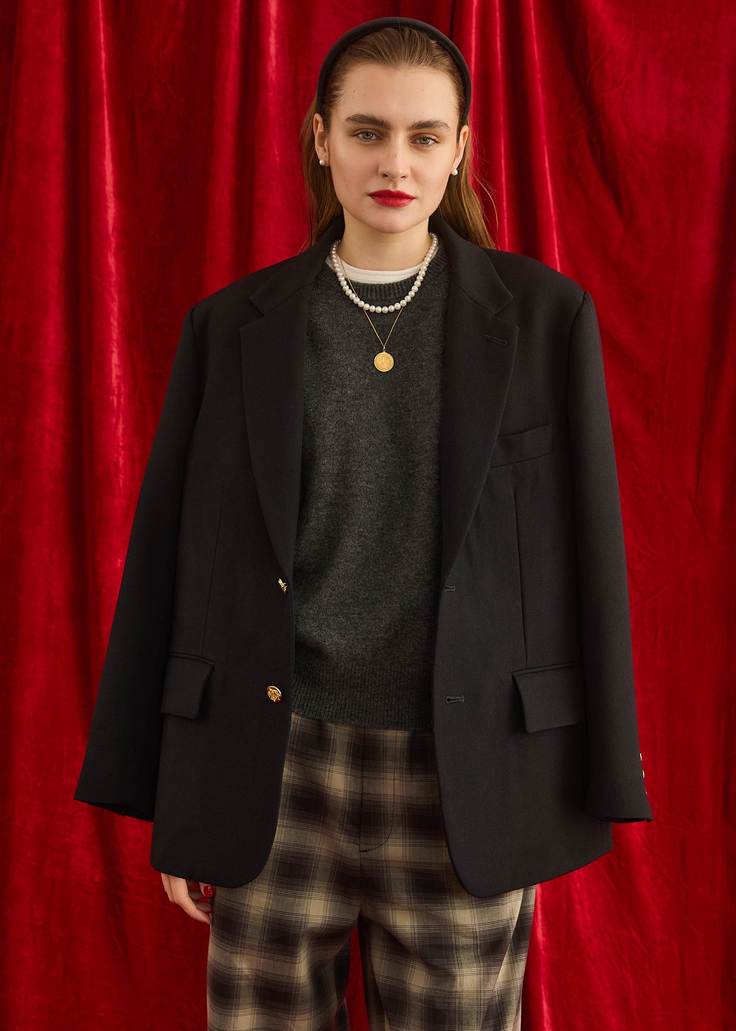 【Oblada】NAVY BLAZER