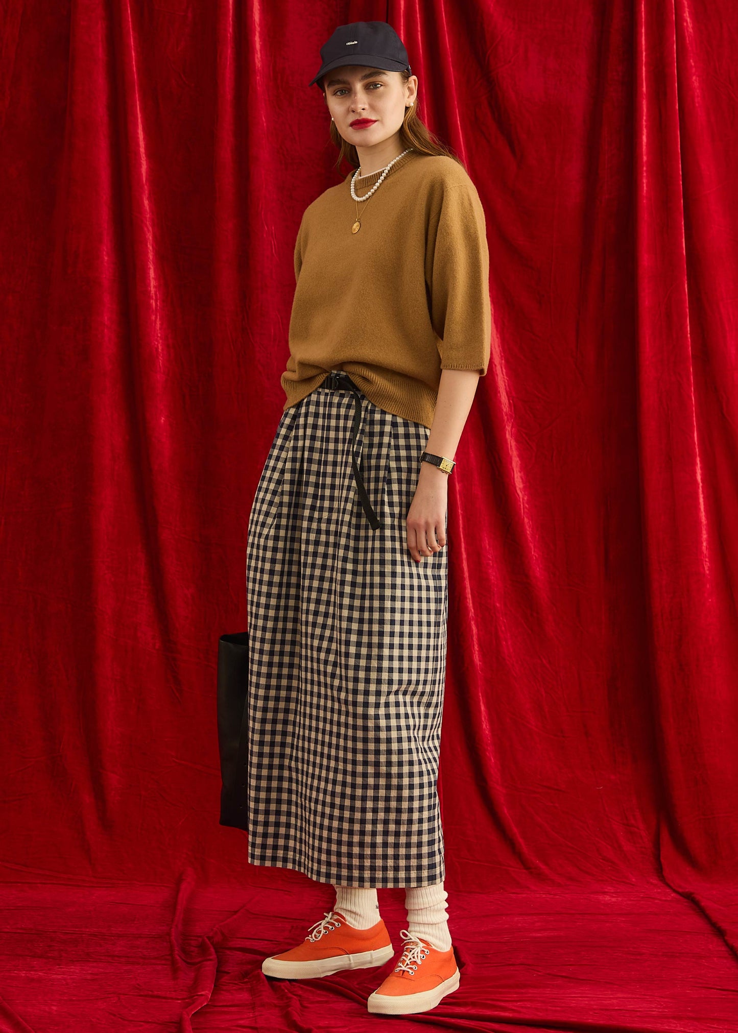 【Oblada】GINGHAM CHECK SKIRT