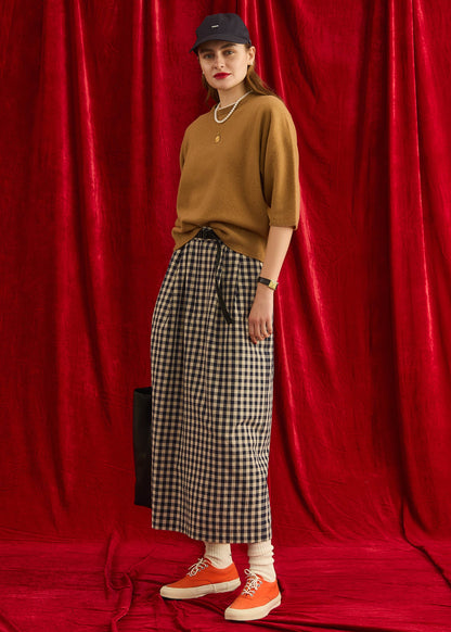 【Oblada】GINGHAM CHECK SKIRT
