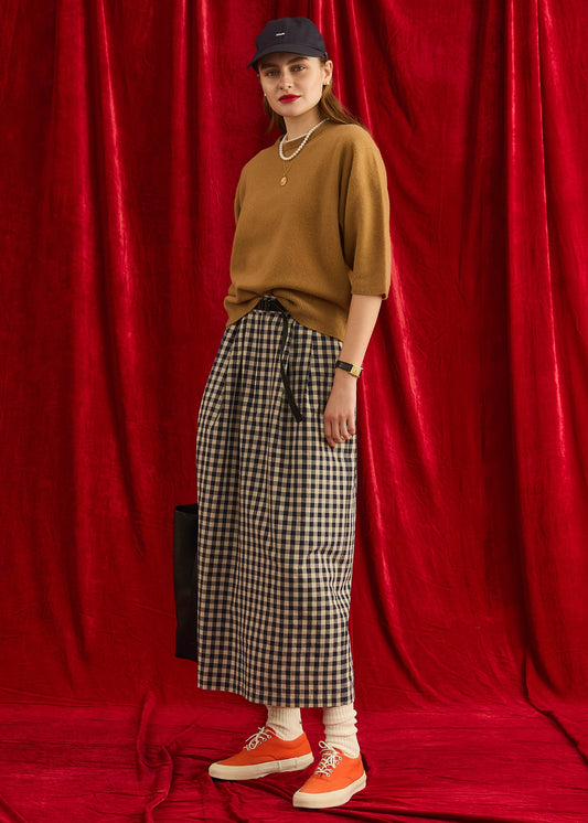 【Oblada】GINGHAM CHECK SKIRT