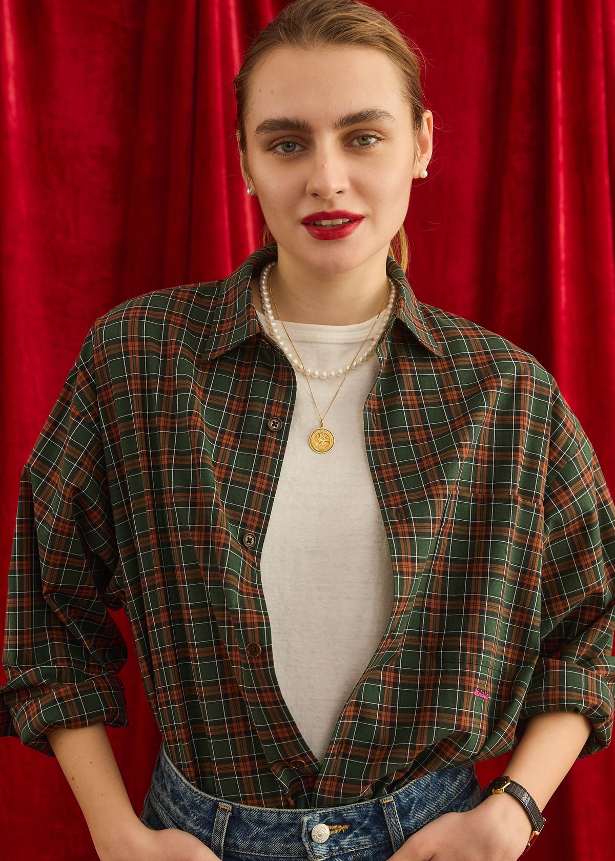 【Oblada】CHECK AUTHENTIC SHIRT