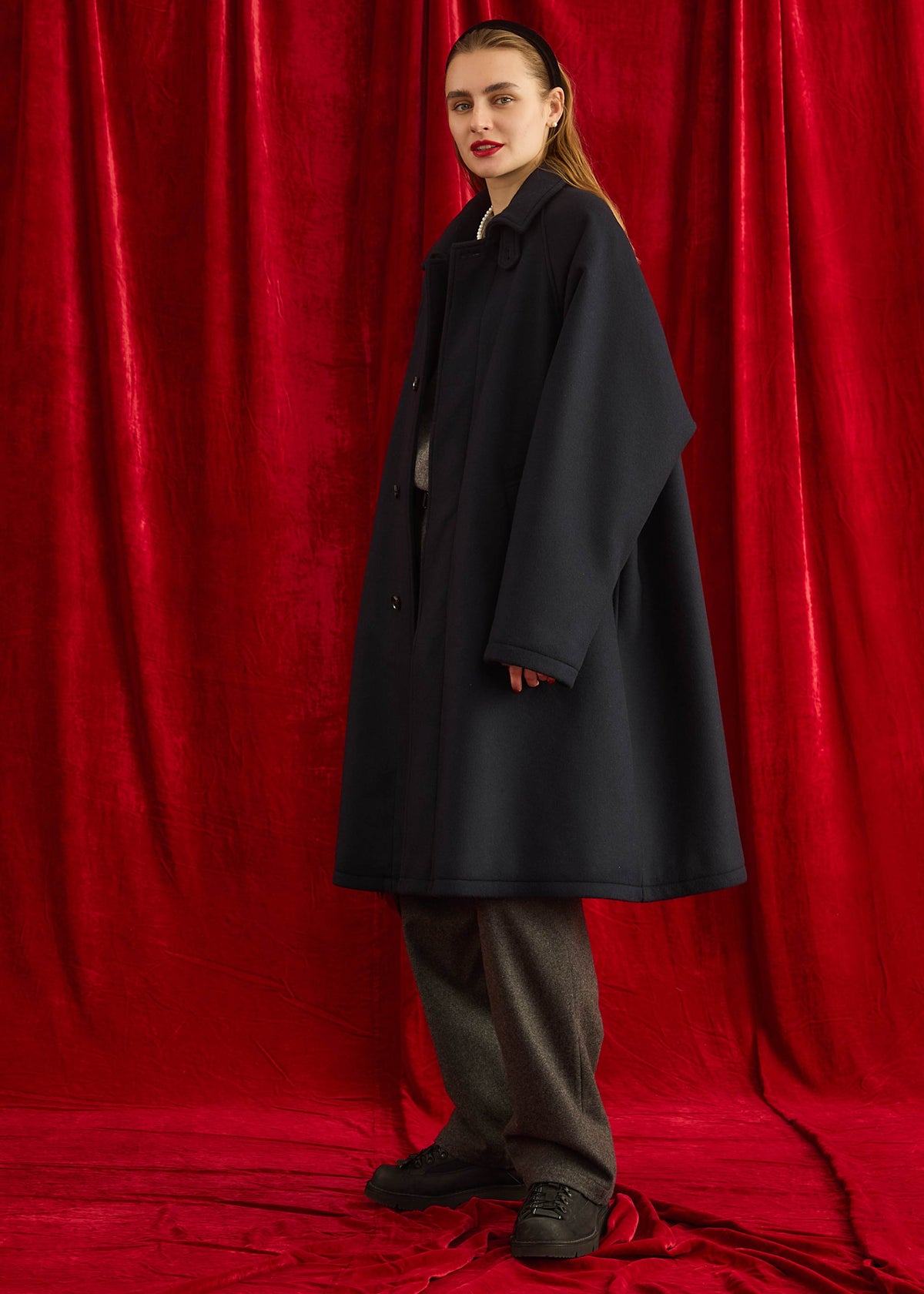 【Oblada】WOOL FEATHER COAT