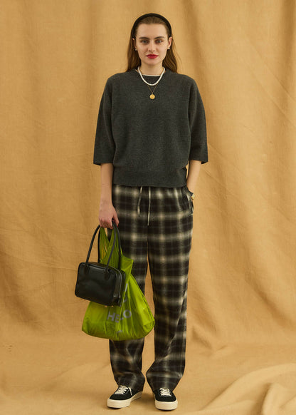 【Oblada】OMBRE CHECK PANTS