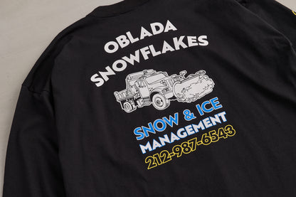 【Oblada】SNOWFLAKES LONG TEE