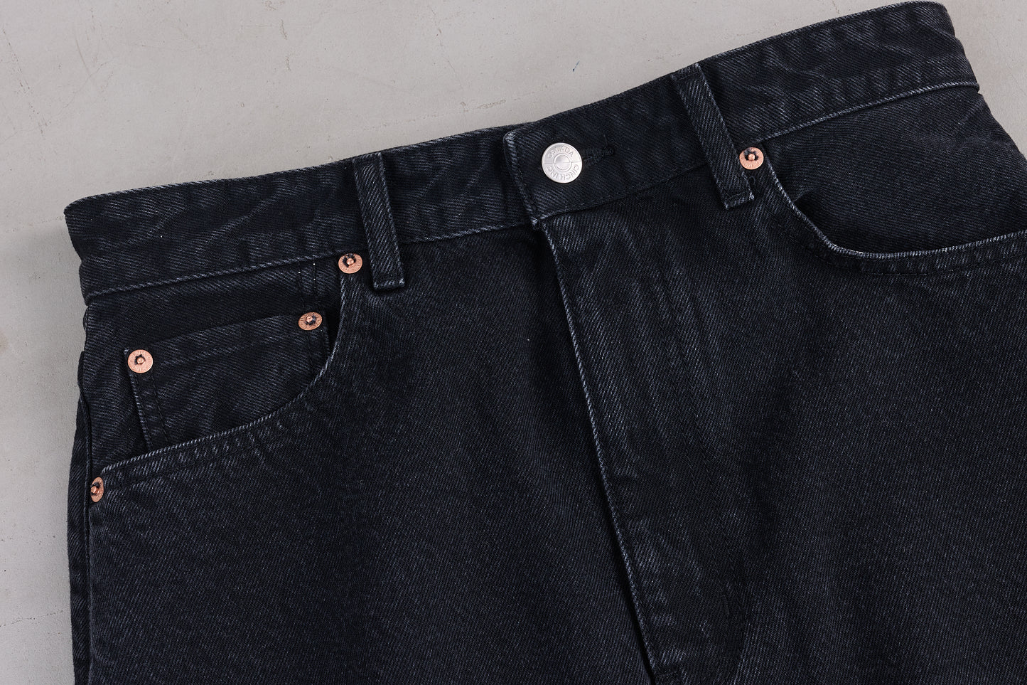 【Oblada】BUDDY DENIM SKIRT BLACK