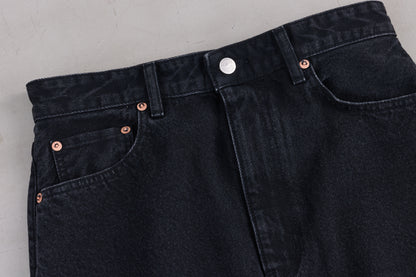 【Oblada】BUDDY DENIM SKIRT BLACK