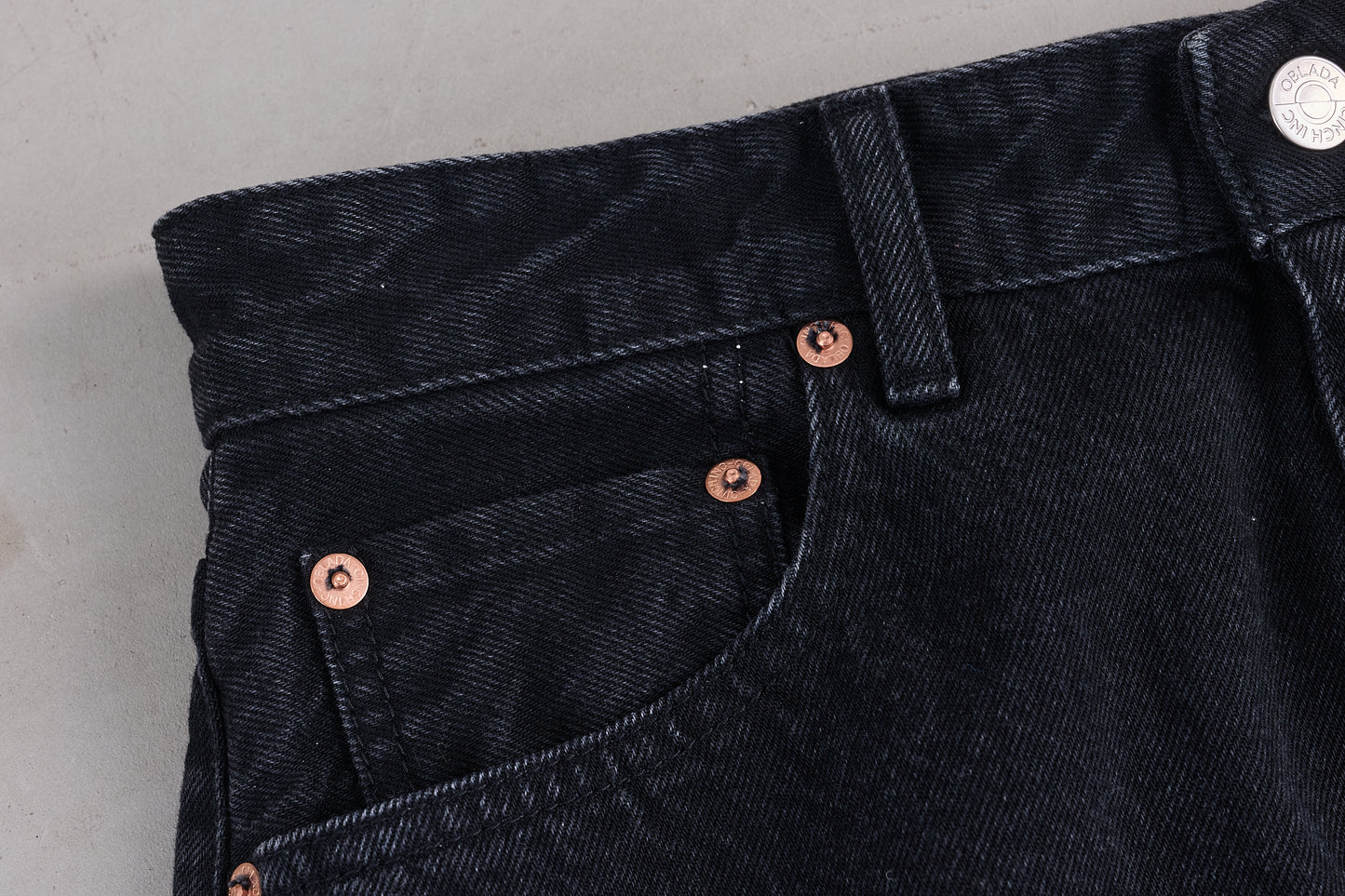 【Oblada】BUDDY DENIM SKIRT BLACK