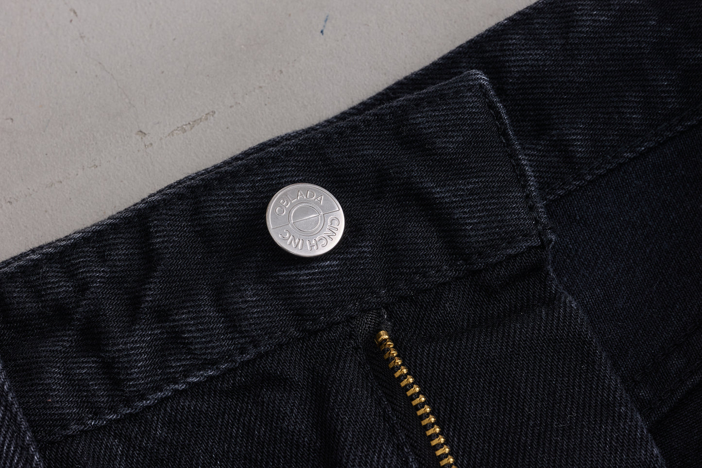 【Oblada】BUDDY DENIM SKIRT BLACK