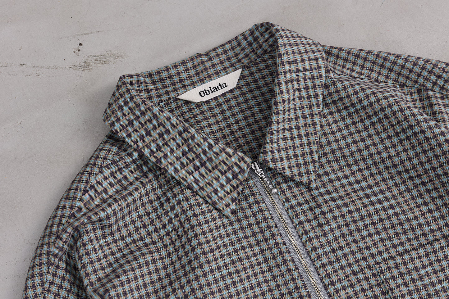 【Oblada】HALF ZIP DRESS CHECK