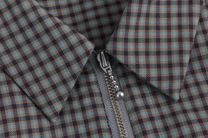 【Oblada】HALF ZIP DRESS CHECK