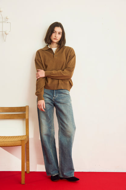 【WEB LIMITED】HENRY POLO KNIT