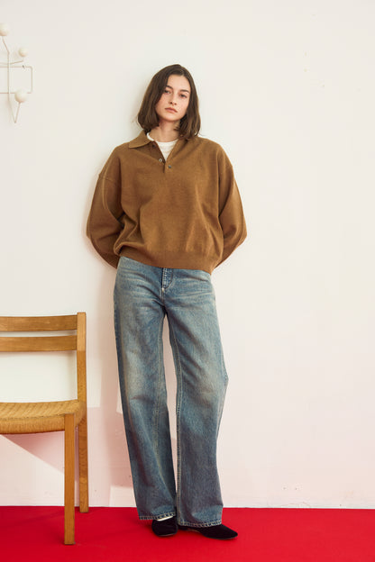 【WEB LIMITED】HENRY POLO KNIT