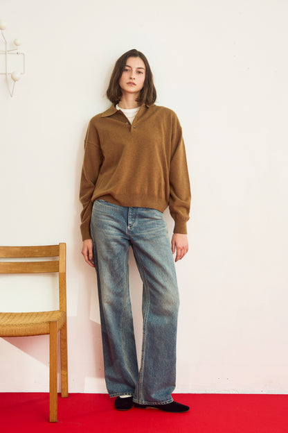 【WEB LIMITED】HENRY POLO KNIT