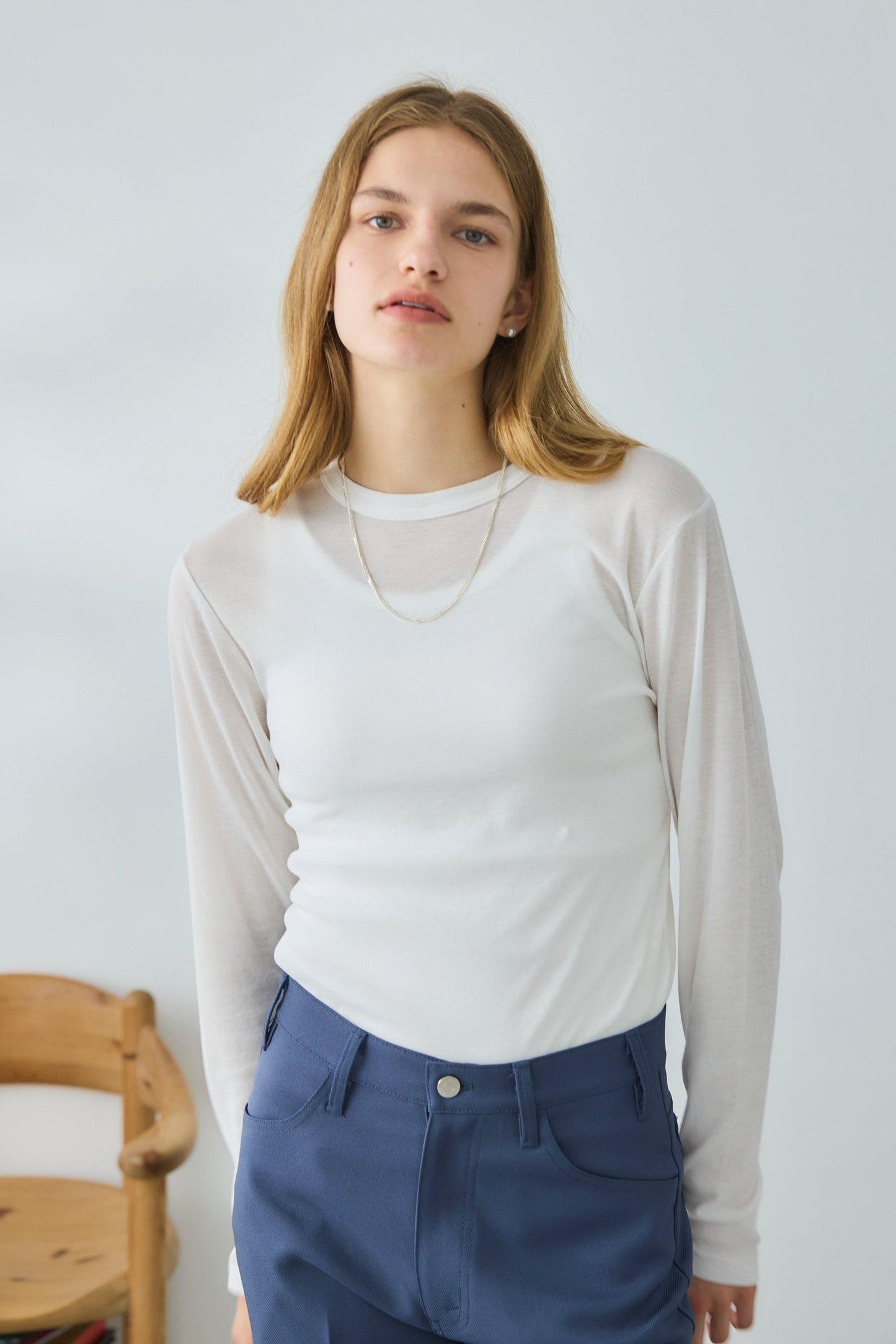 【Oblada】SHEER LONG SLEEVE TEE