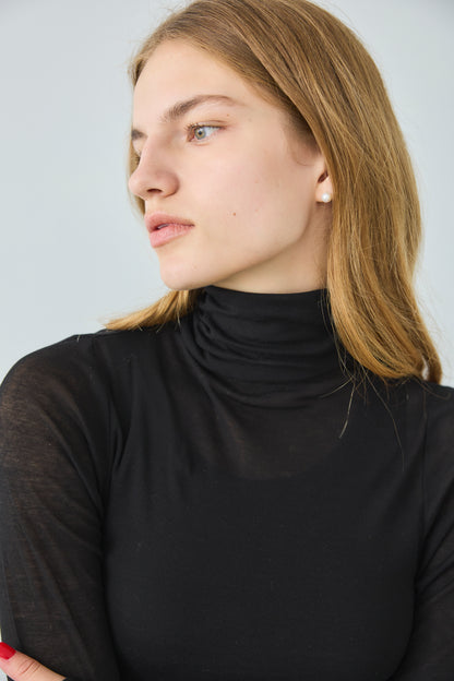 [Oblada] SHEER HIGH NECK