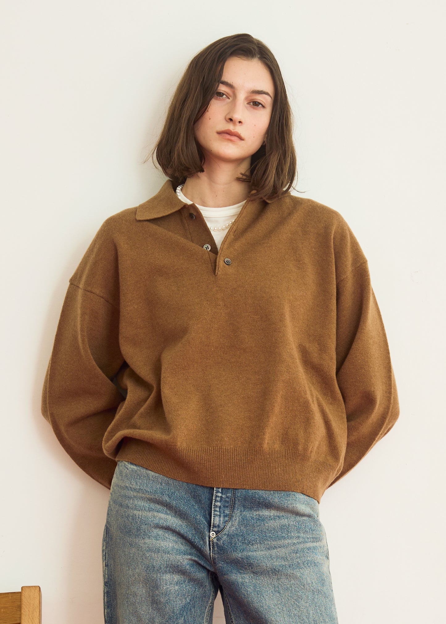 【WEB LIMITED】HENRY POLO KNIT