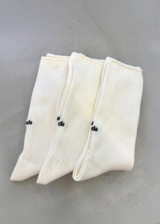 【ONLINE PREORDER】PACK SOCKS (WHITE×3)
