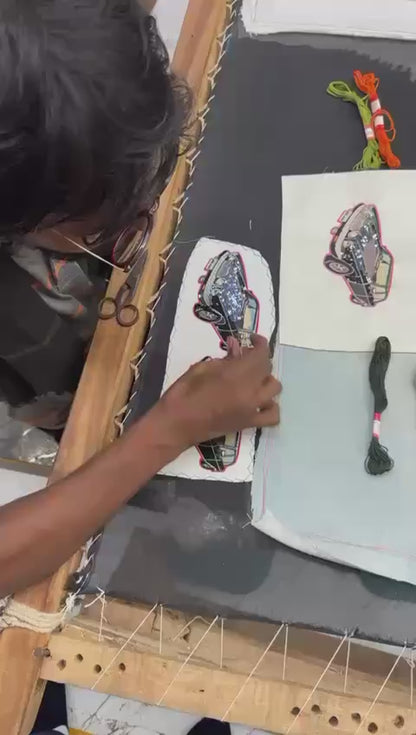 【Oblada】CAR EMBROIDERY BAG