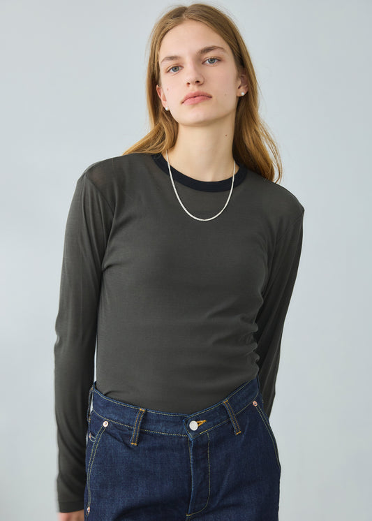 【Oblada】SHEER LONG SLEEVE TEE