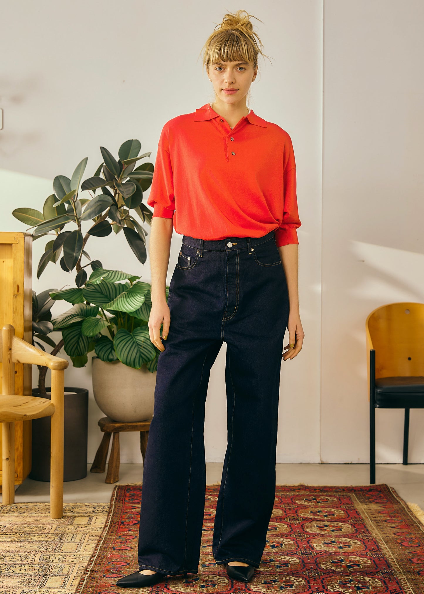 【Oblada】SUMMER HENRY POLO KNIT