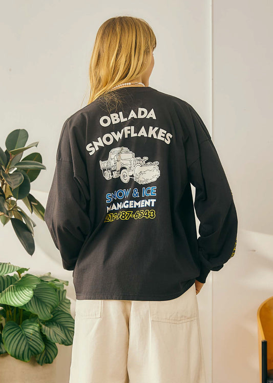 【Oblada】SNOWFLAKES LONG TEE