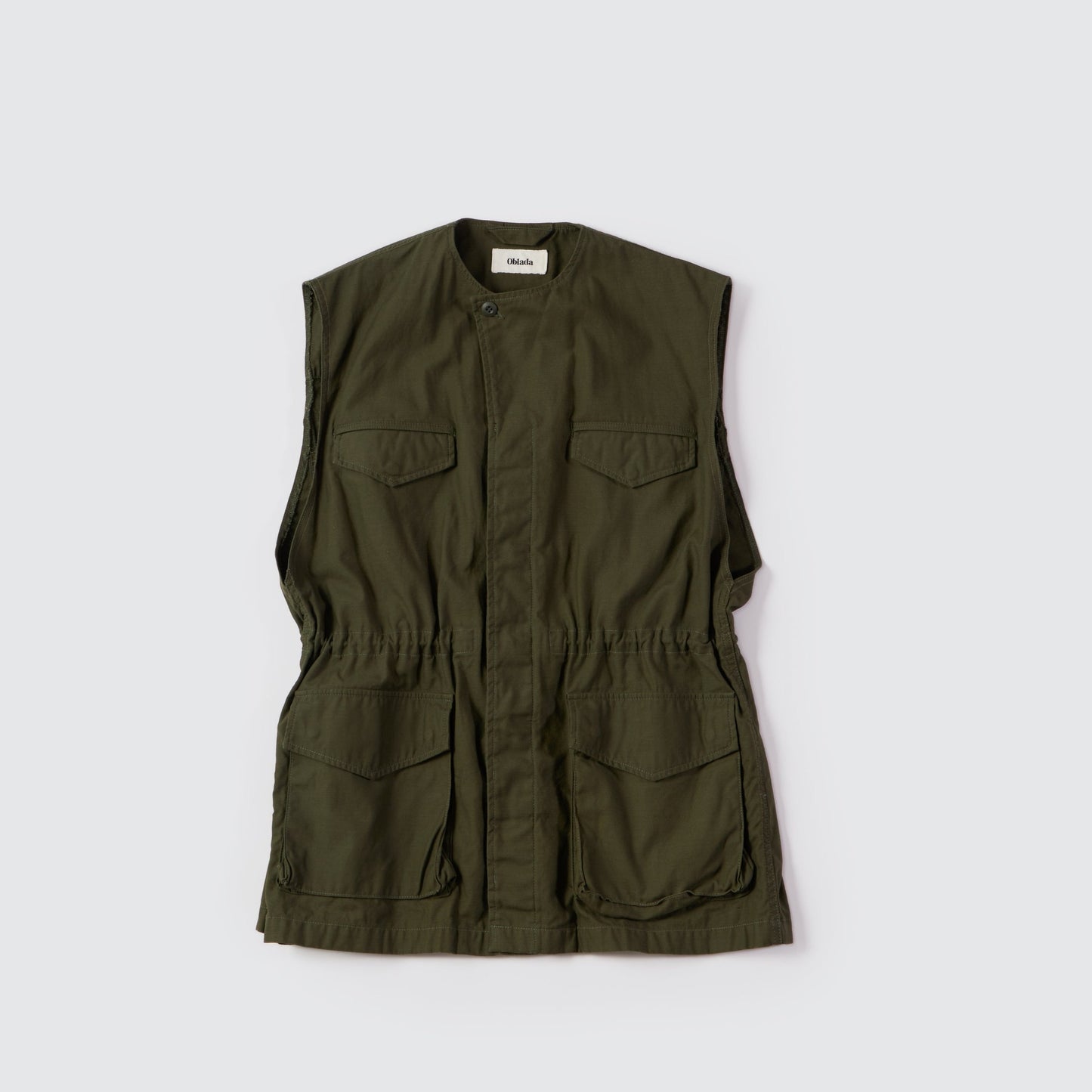 [Oblada] Sleeveless Military Jacket